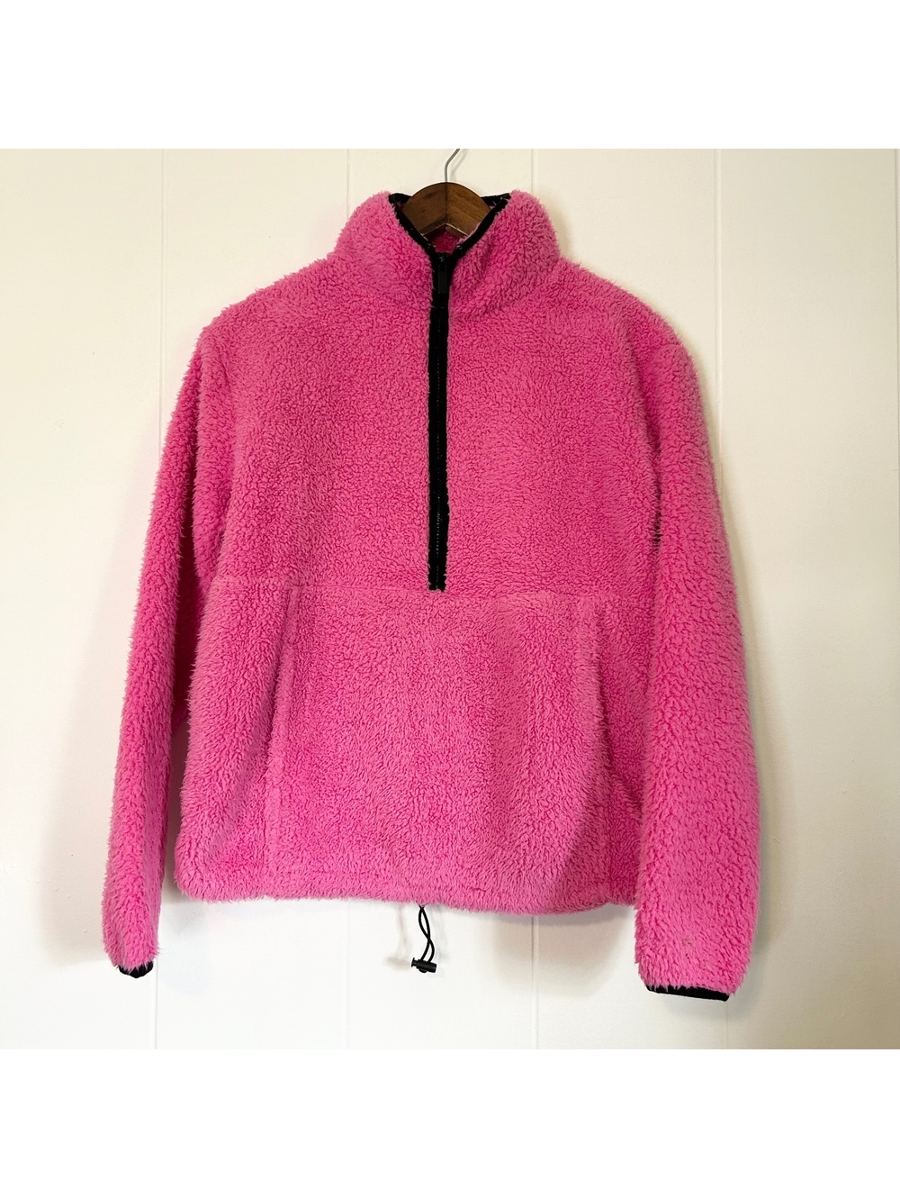 No Boundaries Fuzzy Sherpa Long Sleeve Pullover Jacket Sweater Women's Small
